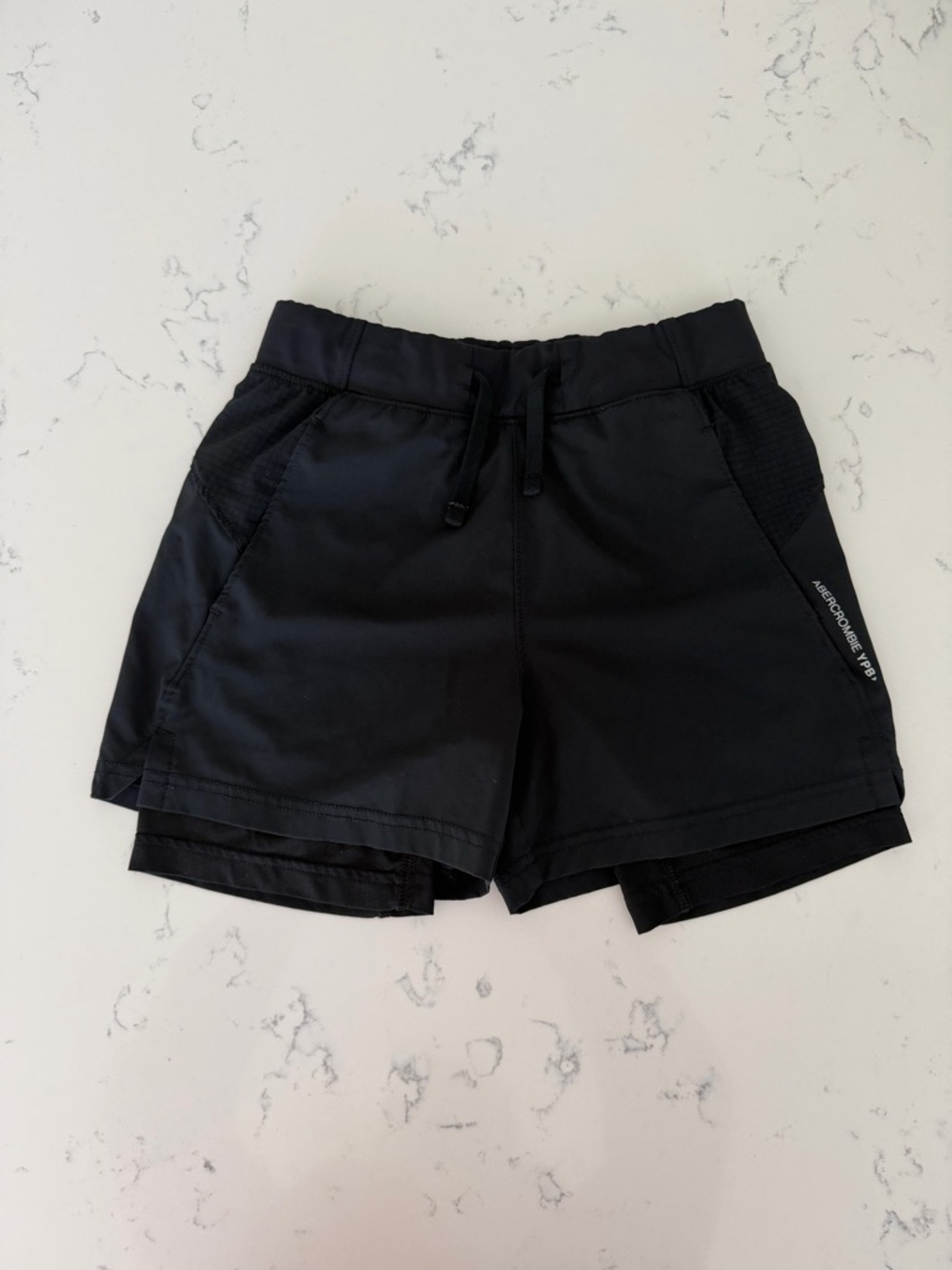 Abercrombie Kids Black Athletic Shorts – Youth Size (Lightweight Performance)